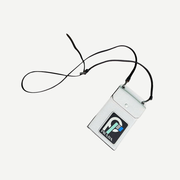 Prada Saffiano Patch Phone Holder
