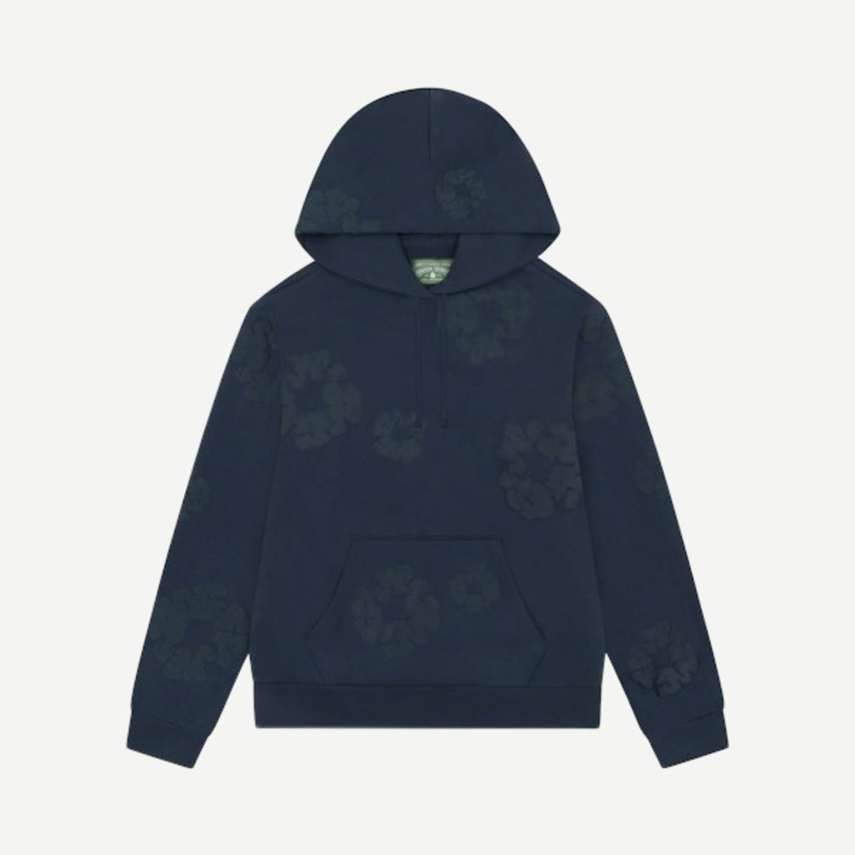 Denim Tears Mono Cotton Wreath Hoodie Navy — front