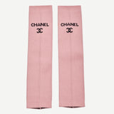 Chanel Logo Pink Knit Leg Warmers