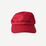 Balenciaga Red Baseball Hat
