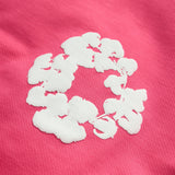 Denim Tears Cotton Wreath Hoodie Pink — puff-print wreath detail