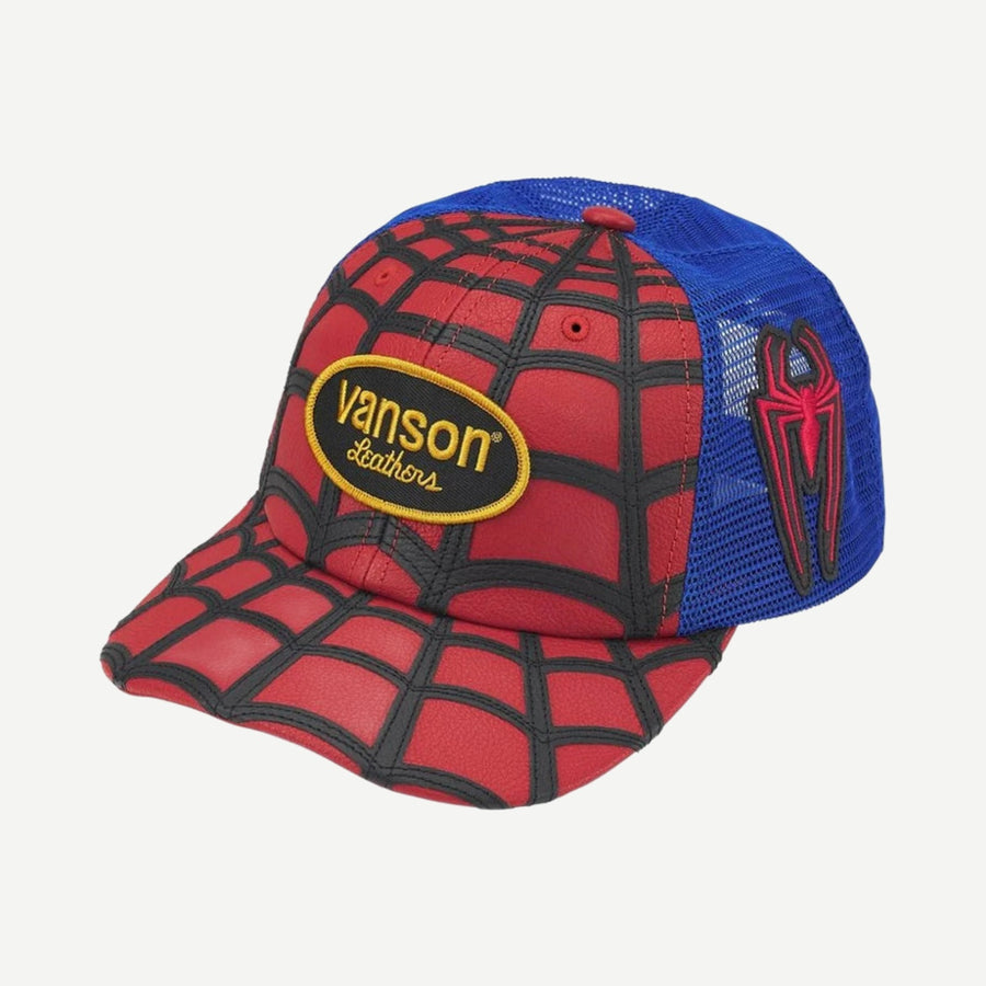 Supreme Vanson Leathers Spider-Man Mesh Back 6-Panel Hat