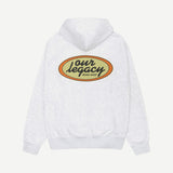 Stussy x Our Legacy Work Shop Oval Zip Hoodie White