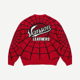 Supreme Vanson Leathers Spider-Man Sweater Red