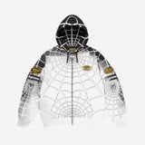 Supreme Vanson Leathers Spider-Man Zip Up Hooded Sweatshirt Black