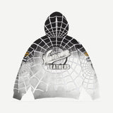 Supreme Vanson Leathers Spider-Man Zip Up Hooded Sweatshirt Black