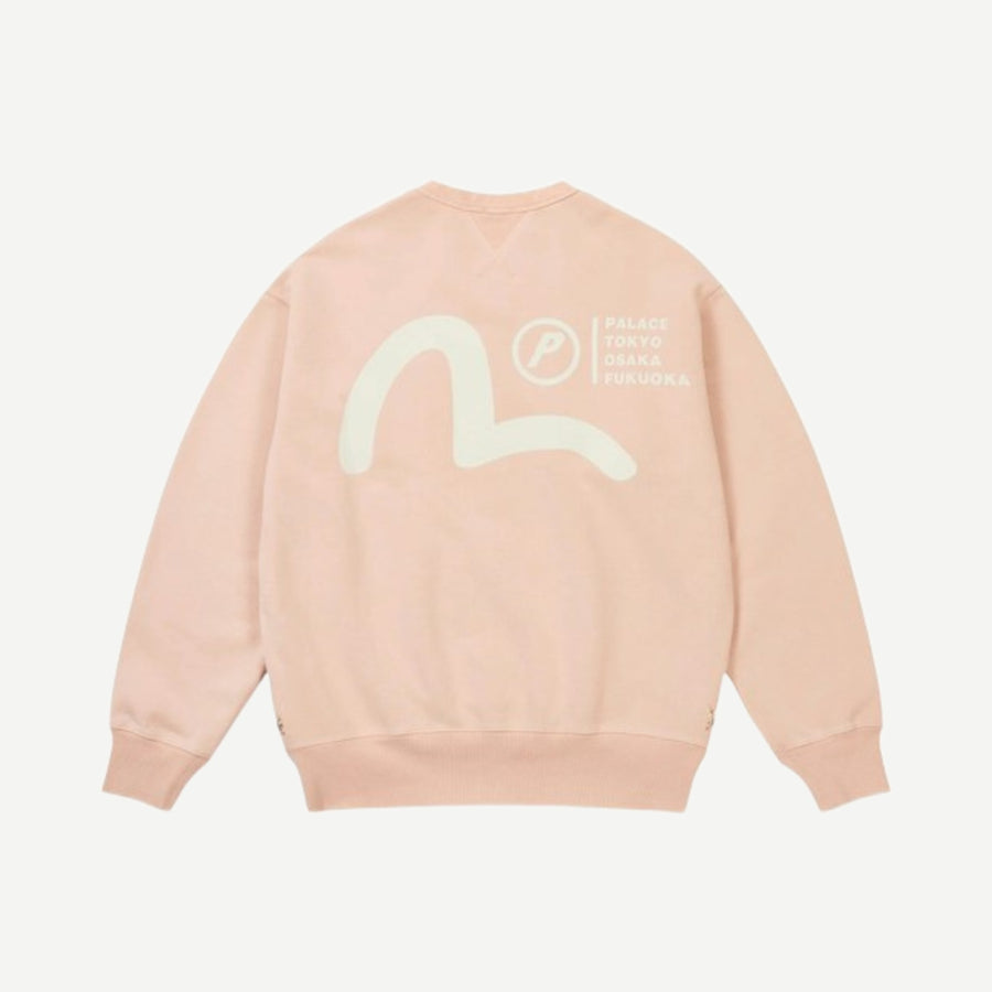 Palace x Evisu Crew Misty Pink