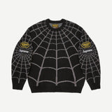 Supreme Vanson Leathers Spider-Man Sweater Black