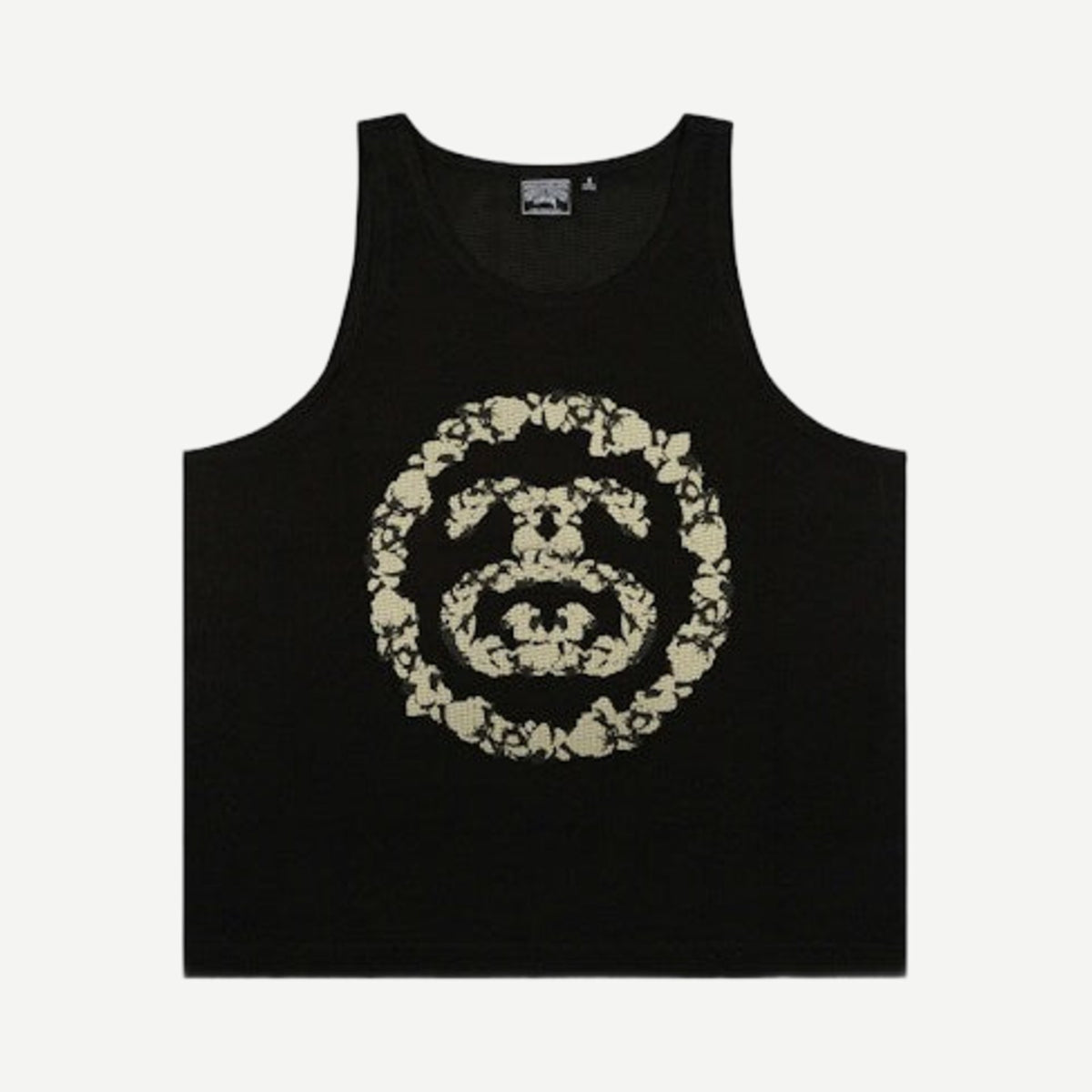 Denim Tears x Stussy Double S Wreath Gym Tank Black