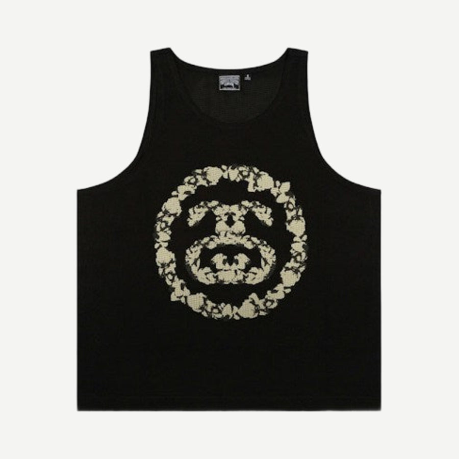 Denim Tears x Stussy Double S Wreath Gym Tank Black