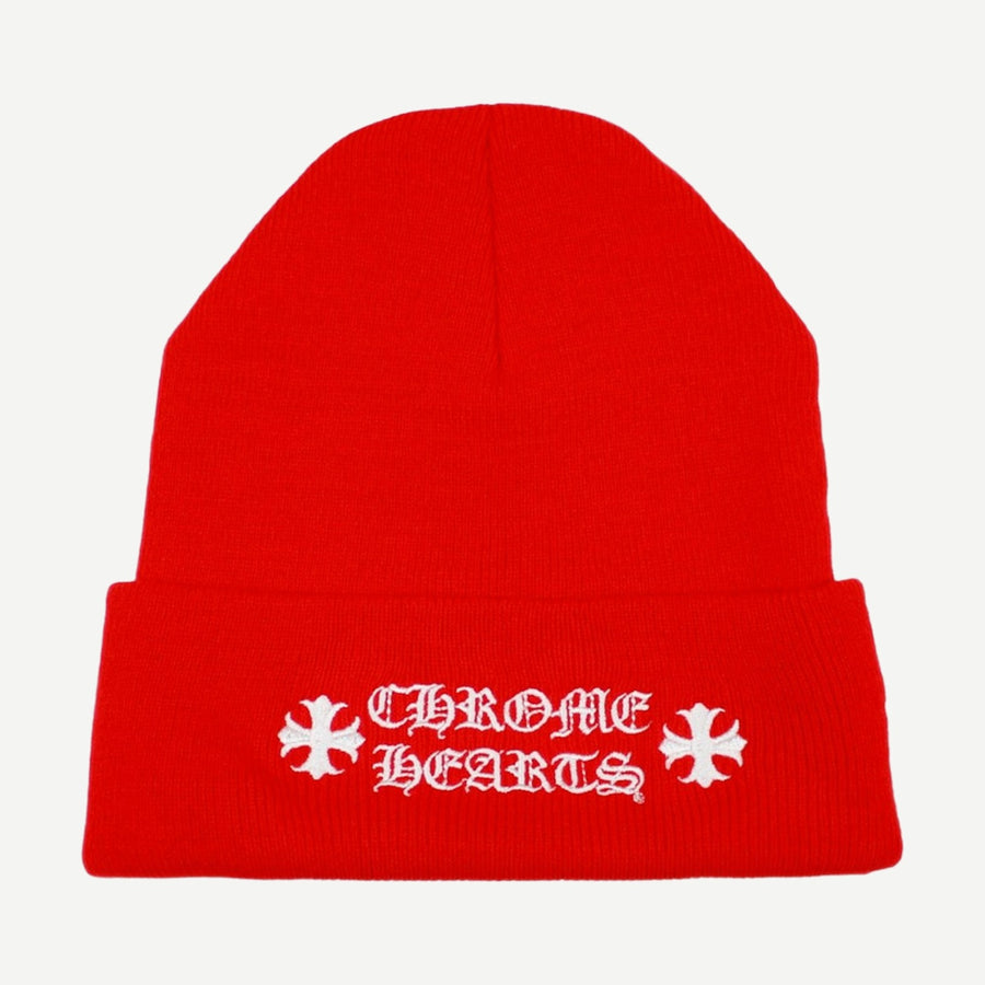 Chrome Hearts Logo Beanie Red