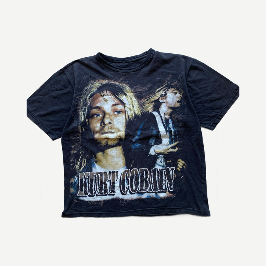 90's Faded Kurt Cobain Euro Bootleg Tee — front